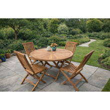 Load image into Gallery viewer, Sunburst Dining Set with Folding Chairs