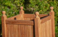 Load image into Gallery viewer, Stylish Teak Planters (x2)