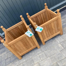 Load image into Gallery viewer, Stylish Teak Planters (x2)