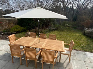 Rectangular extending 6/8 Seater dinging set