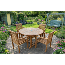 Load image into Gallery viewer, Chelsea round extendable dining set

