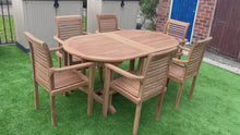 Load and play video in Gallery viewer, Bailey Oval 8 seater Dining Set
